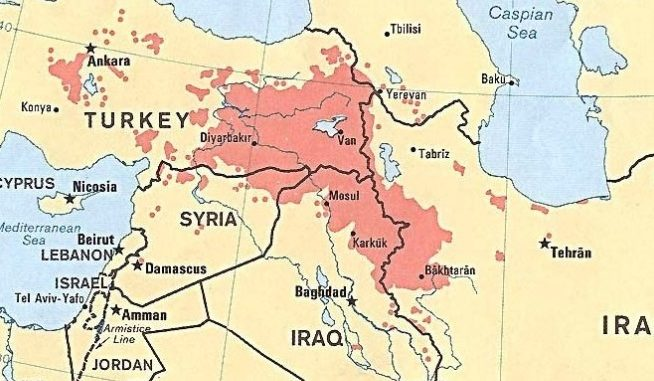 Kurdistan map