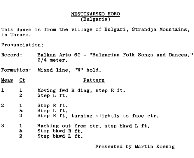 Nestinarsko (Koenig, 83)
