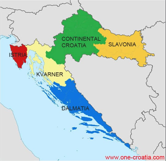 Croatia regions