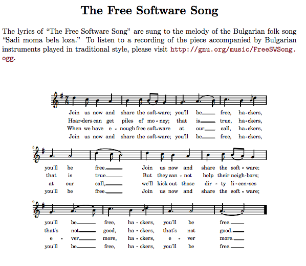 Free Software song