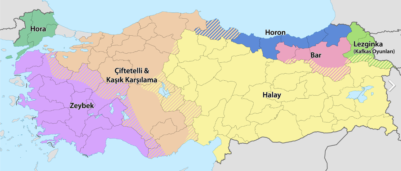 Turkish dance regions